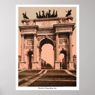 Póster El arco de la paz, Milano, Italia
