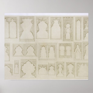 Póster El arco islámico y de Moorish diseña para los