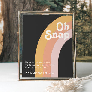 Póster El arcoiris de la Retro Moderna de los 70 Etique