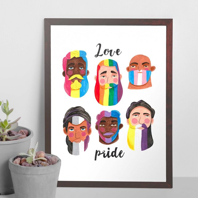 Póster El arcoiris del orgullo gay banderas de género reg (Subido por el creador)