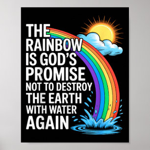 Póster El arcoiris es la promesa de Dios de la religión c
