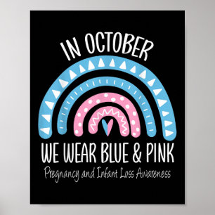 Póster El Arcoiris Lleva Embarazo Rosa Azul Y Pérdida Inf