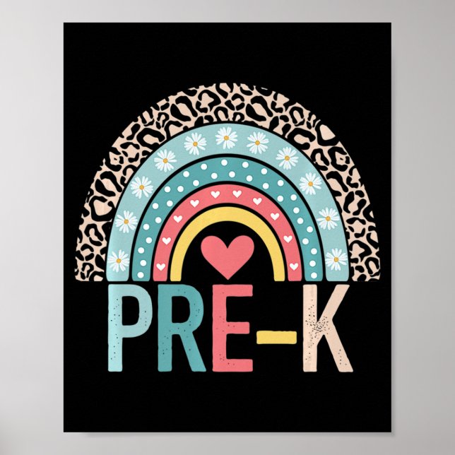 Póster El Arcoiris Prek De Nuevo A Los Niños Estudiantes  (Frente)