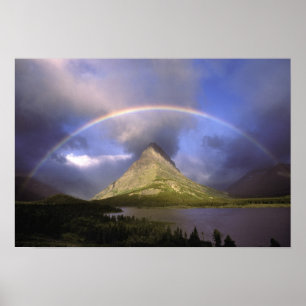 Póster El arcoiris y el cielo tormentoso sobre Grinnell
