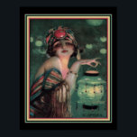 Póster El Art Deco de "The Fortune Teller" de los años 20<br><div class="desc">"The Fortune Teller" Impresión Art Deco de 1922 por C. Camps</div>