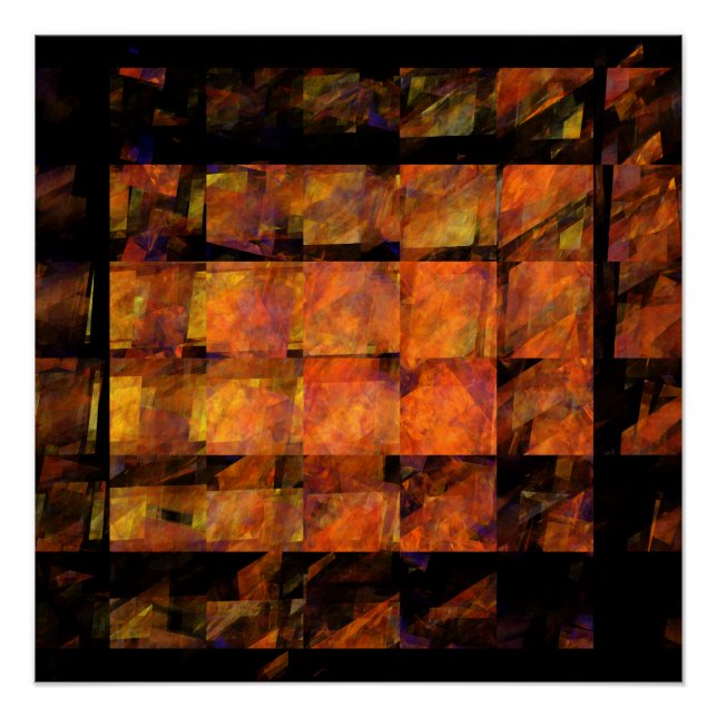 Póster El arte abstracto de la pared (Anverso)