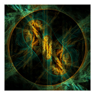 Póster El arte abstracto del ojo de la jungla