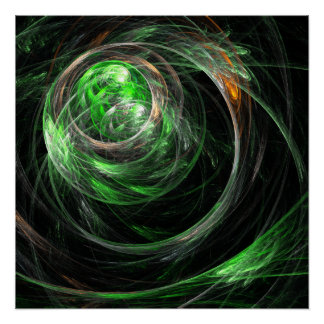 Póster El arte del resumen verde mundial