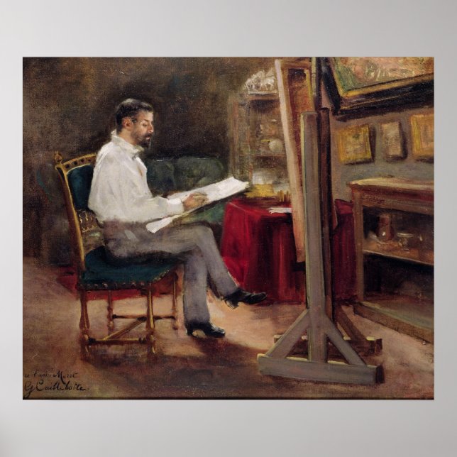 Póster El artista Morot en su estudio, c.1874 (Frente)
