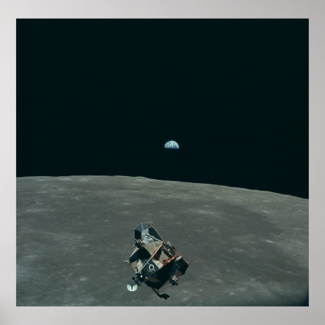 Póster El ascenso del águila de la misión lunar Apolo 11 (Frente)