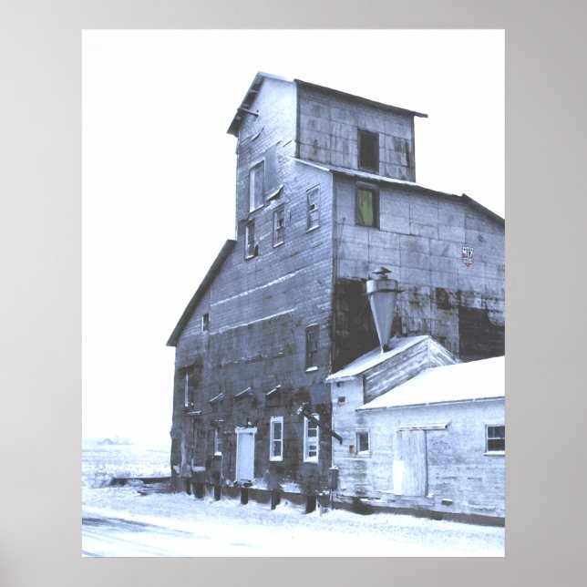 Póster El Ascensor De Granos En Invierno (Frente)