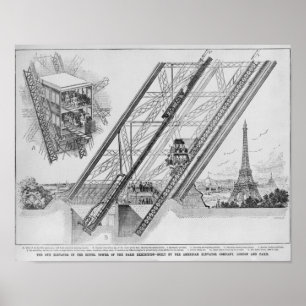 Póster El ascensor Otis en la Torre Eiffel