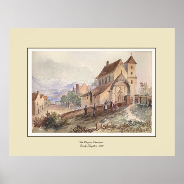 Póster El asilo, Benasque. (Frente)