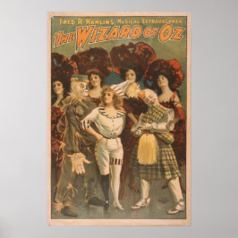 Póster El asistente de música de Oz Vintage