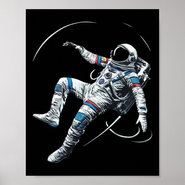 Póster El astronauta Muay Thai Boxing Karate Kickboxing M (Frente)