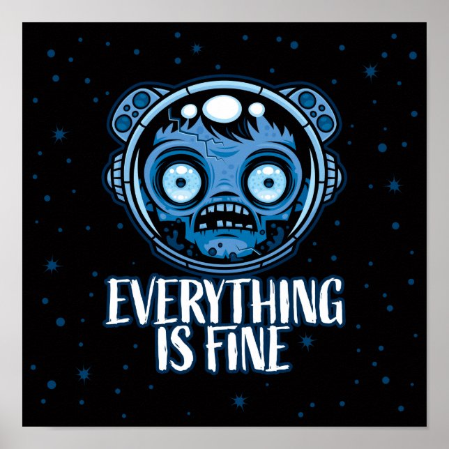 Póster El astronauta zombi está bien (Frente)