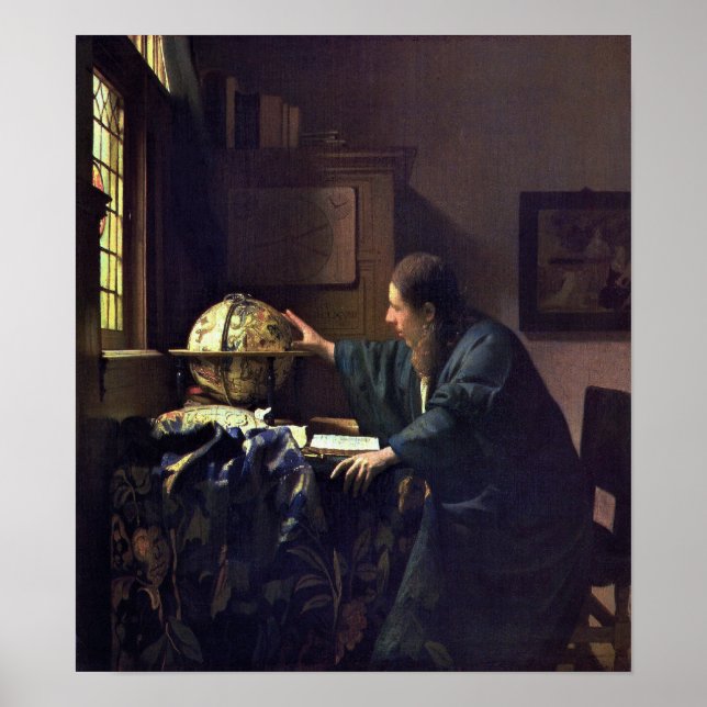 Póster El astrónomo de Johannes Vermeer (Frente)