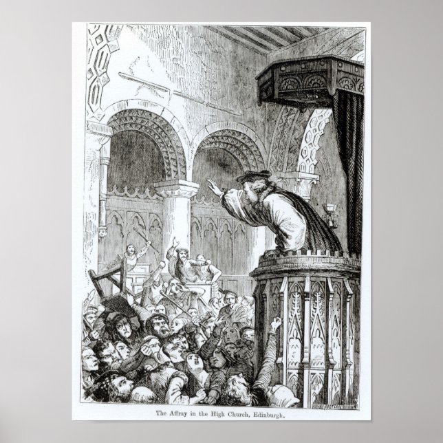 Póster El asunto en la Iglesia Alta, Edimburgo (Frente)