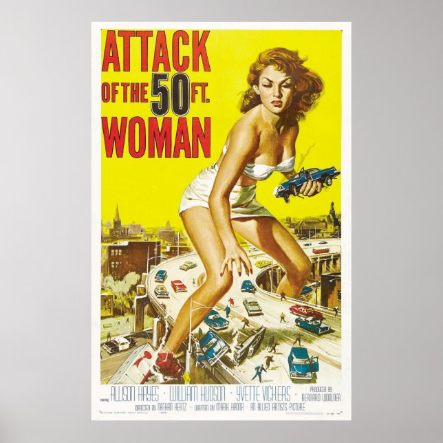 Póster El ataque de la mujer de 50 pies (Frente)