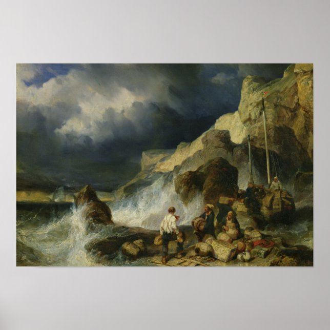 Póster El ataque de los contrabandistas, c.1837 (Frente)