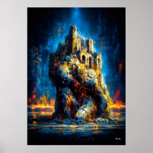 Póster El Atlas de la Ruina – Expresionista Monumental