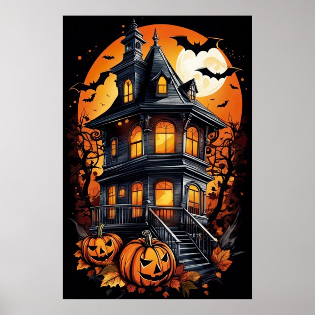 Póster El atormentado diluvio de Halloween (Frente)