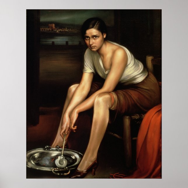 Póster El atractivo joven Chica (Frente)