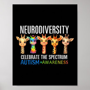 Póster El autismo adopta la neurodiversidad y celebra el