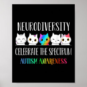 Póster El autismo adopta la neurodiversidad y celebra el