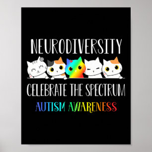 Póster El autismo adopta la neurodiversidad y celebra el