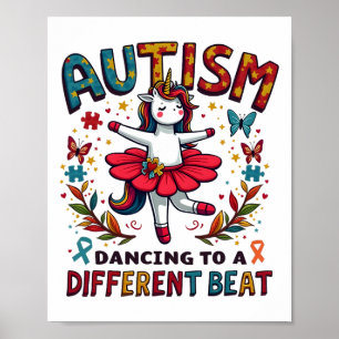Póster El Autismo Bailando Para Ser Un Golpe Diferente De