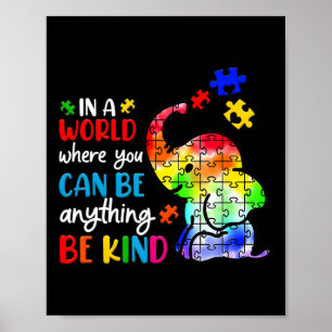 Póster El autismo es amable con las mujeres de las camisa