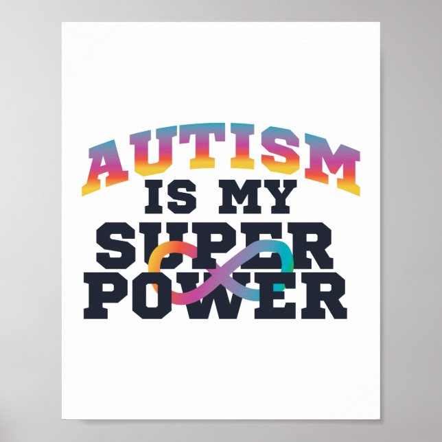 Póster El Autismo Es Mi Conciencia De Superpotencia (Frente)