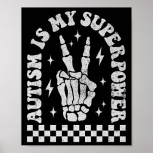 Póster El autismo es mi súper poder Groovy Autism Awarene
