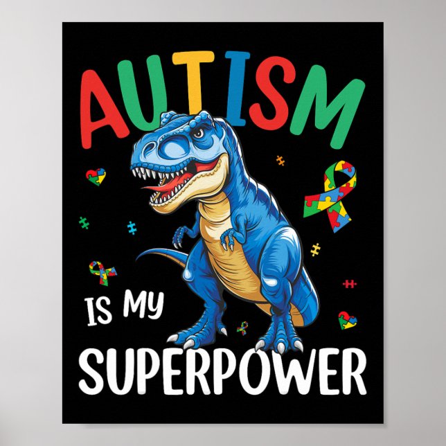 Póster El autismo es mi súper poder suceso de autismo de  (Frente)