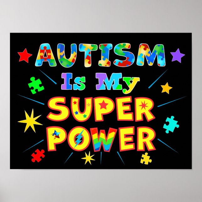 Póster El autismo es mi superpoder (Frente)