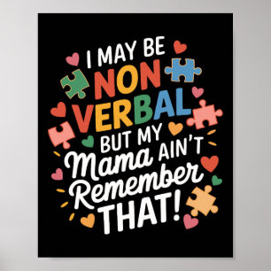 Póster El Autismo Gracioso De Los Niños Chicas Es Aterrad
