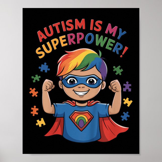 Póster El autismo infantil es mi súper poder, el autismo  (Frente)