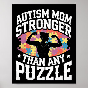 Póster El Autismo Mamá Es Más Fuerte Que Cualquier Provoc