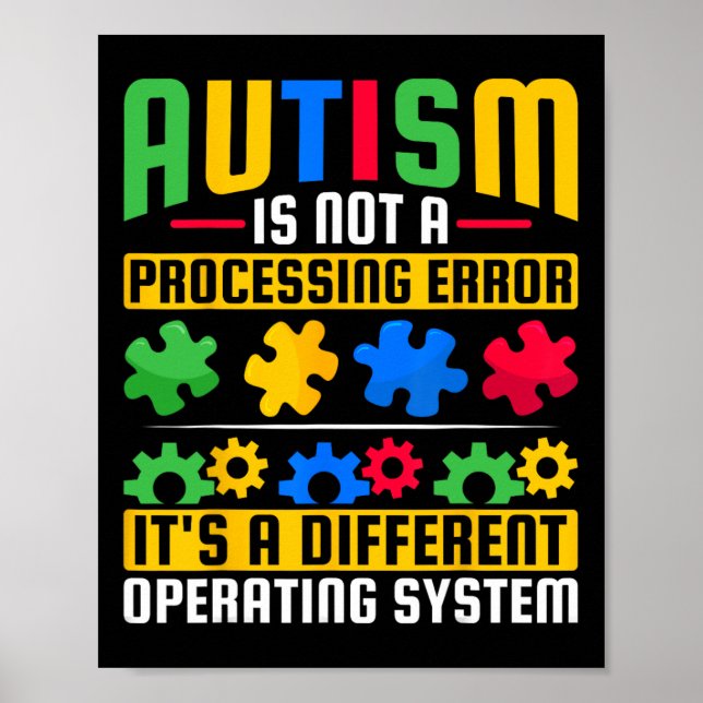 Póster El Autismo No Es Un Problema Que Hay Que Resolver: (Frente)