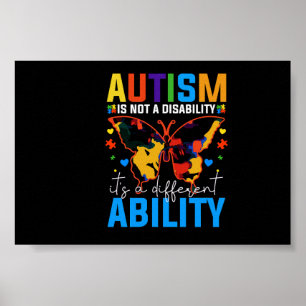Póster El Autismo No Es Una Discapacidad, Es Diferente