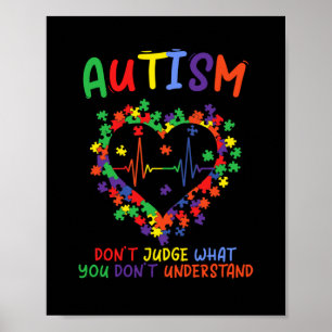 Póster El autismo no juzga lo que no entiendes