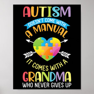 Póster El autismo no viene con un manual, viene con una