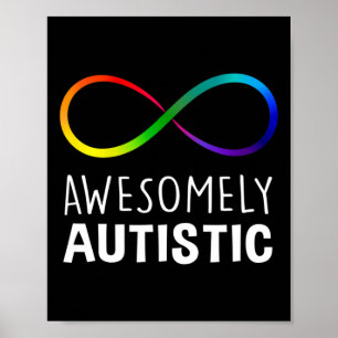 Póster El autismo rojo en cambio es un infinito autista