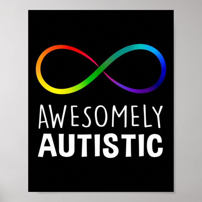 Póster El autismo rojo en cambio es un infinito autista (Frente)