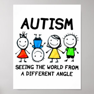 Póster El Autismo Viendo El Mundo Desde Un Ángulo Diferen
