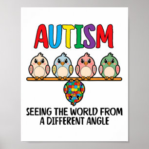Póster El Autismo Viendo El Mundo Desde Un Ángulo Distint