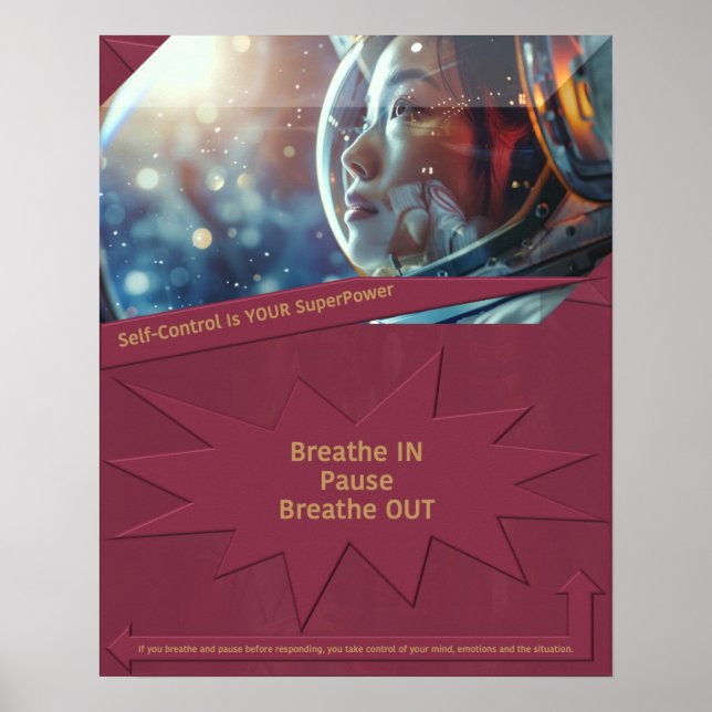 Póster El autocontrol es tu superpoder (Frente)