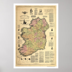 Póster El autogobierno de Irlanda por la balanza 1893