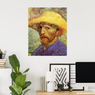 Póster El autorretrato de Vincent van Gogh con Gorra de p